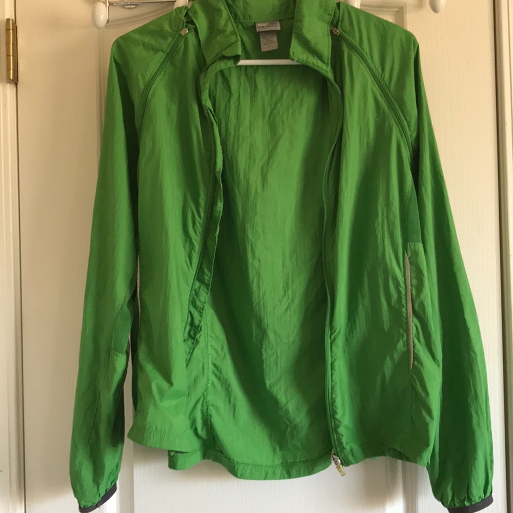 Green Champion zip up windbreaker